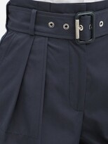 Thumbnail for your product : Alexander McQueen High-rise Belted Cotton-twill Shorts