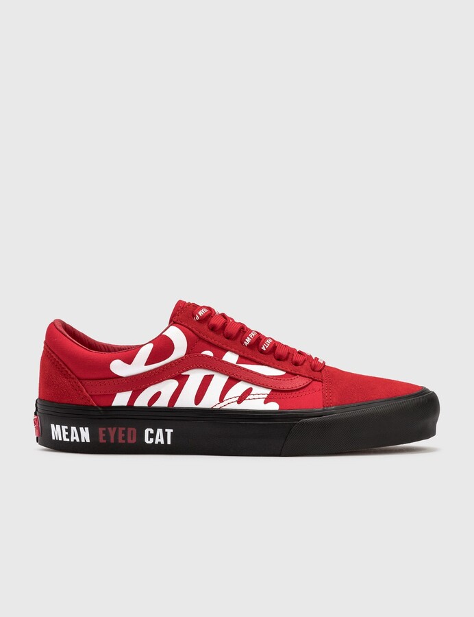 red and black vans