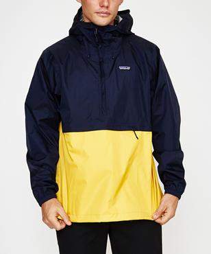 Patagonia Torrentshell Pullover Navy Blue W Rugby Yellow Navy Yellow