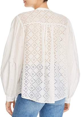 Joie Janah Eyelet Lace Top