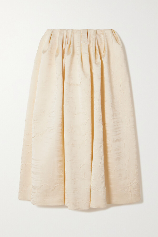 Ivory Pleated Skirt | ShopStyle