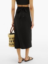 Thumbnail for your product : Haight Wraparound Twill Midi Skirt - Black