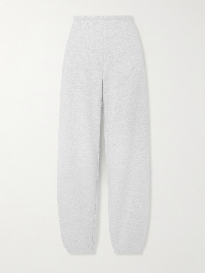 SKIMS Cotton-blend Fleece Track Pants - Light Heather Grey