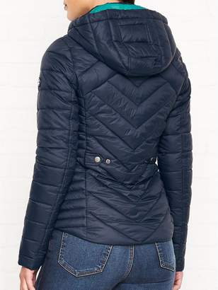 Barbour Pentle Baffle Quilted Hooded Jacket - Navy