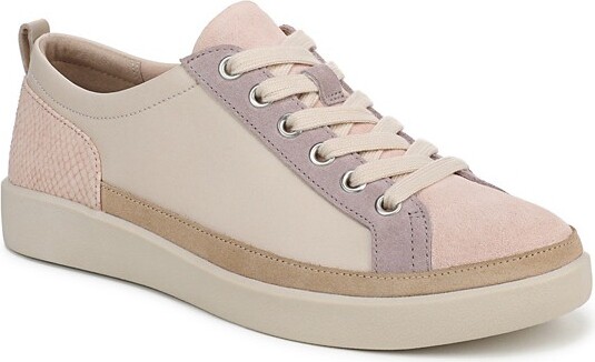 Women's Vionic Winny Sneakers 10 Wide Parchment / Cameo Rose Leather