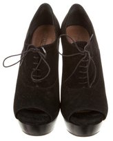 Thumbnail for your product : Alaia Lace-Up Wedge Booties
