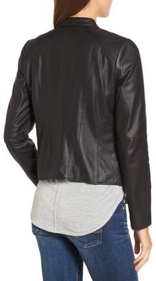 Andrew Marc Felicity Leather Moto Jacket