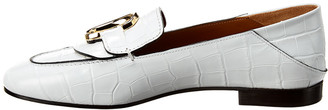 Chloé C Croc-Embossed Leather Loafer