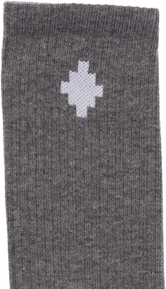 Marcelo Burlon County of Milan Logo Intarsia Cotton Blend Socks