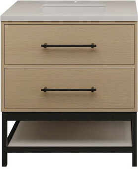 Mebo Victoria Wall-Mounted Vanity with Reinforced Acrylic Sink & Rack