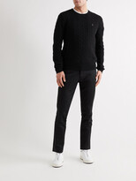 Thumbnail for your product : Polo Ralph Lauren Cable-Knit Merino Wool and Cashmere-Blend Sweater - Men - Black - M