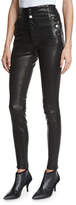 Thumbnail for your product : J Brand Jeans Natasha Sky High Leather Skinny Pants, Black