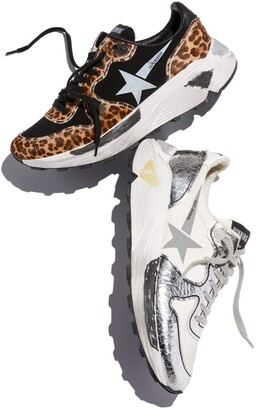 Golden Goose Leopard-Print Running Sneakers