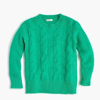 J.Crew Girls' cable-knit popover sweater