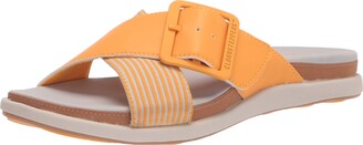 clarks yellow flip flops