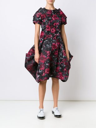 Comme des Garcons rose print structured dress - women - Silk/Polyester - S