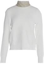 Thumbnail for your product : Ganni Embellished Checked Stretch-Knit Turtleneck Sweater