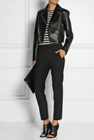 Thumbnail for your product : Alexander Wang T by Bonded textured-leather biker jacket