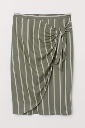 H&M H&M+ Draped wrapover skirt
