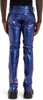 Thumbnail for your product : Dolce & Gabbana Alligator Embossed Faux Leather Pants