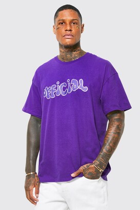 boohooMAN Mens Man Active Gym Oversized Performance T-Shirt - Purple