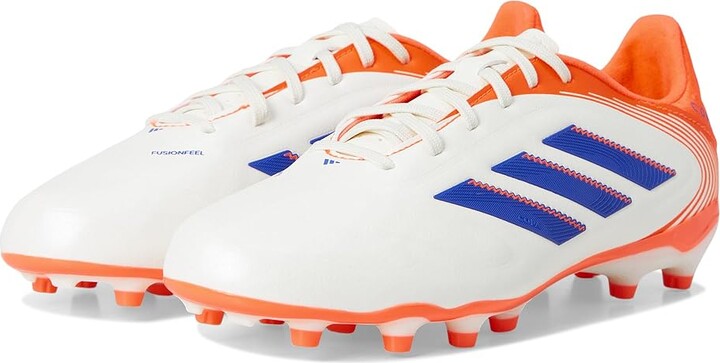 adidas Kids Copa League Pure 3 Firm Ground/Multi Ground Cleats (Little Kid/Big Kid) Kids Shoes White/Lucid Blue/Signal Coral : 11 Little Kid M