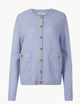 Thumbnail for your product : M&S Collection Lambswool Blend Textured Cardigan
