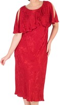 Thumbnail for your product : Chesca Satin Back Crepe Jacquard Dress, Ruby