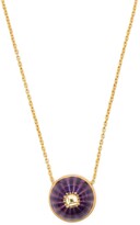Thumbnail for your product : AKANSHA SETHI Citrine Purple Enamel Button Necklace