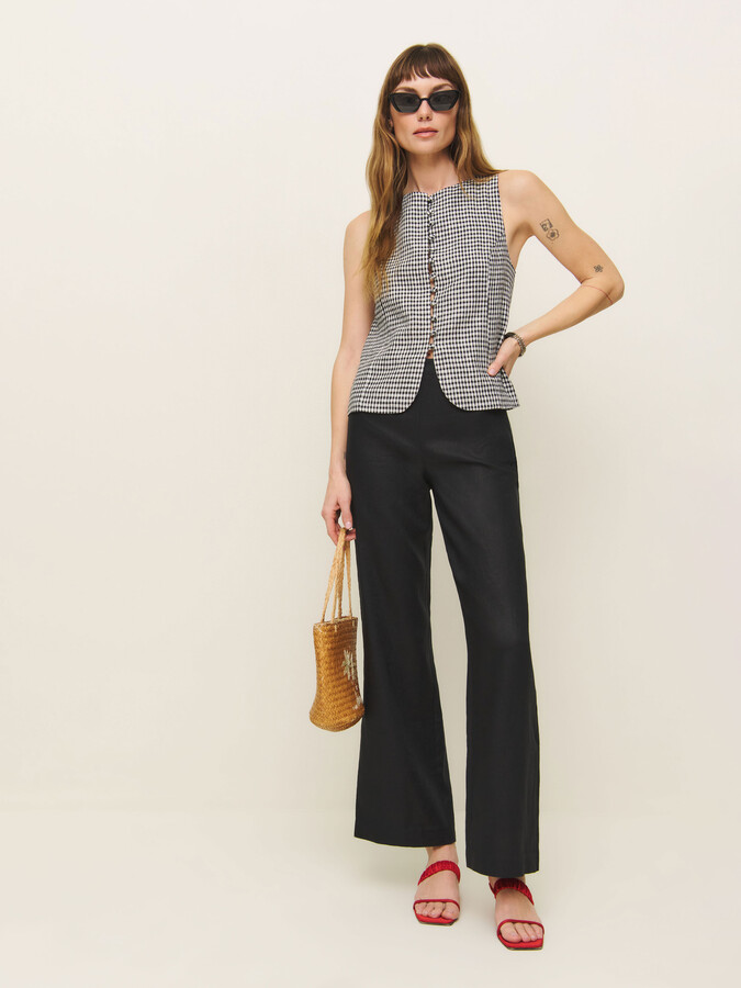 Hallie Linen Mid Rise Pant