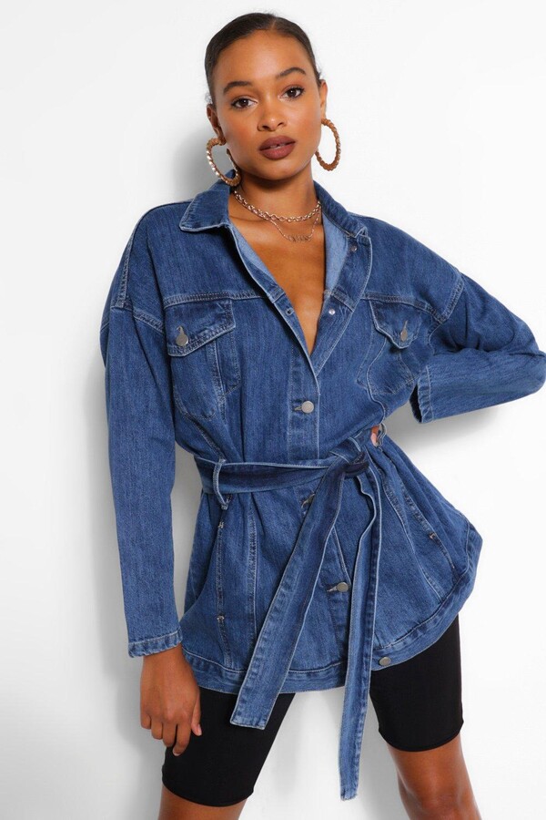 longline womens denim jacket