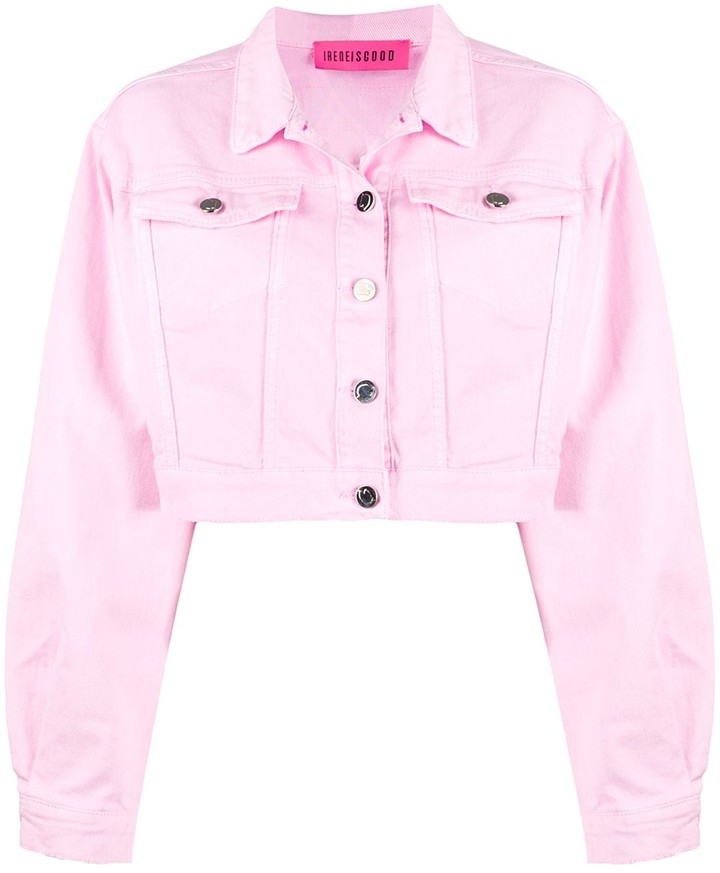 blush pink jean jacket