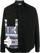 Thumbnail for your product : Facetasm Geometric-Print Knitted Shirt