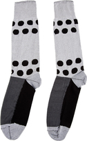 Thumbnail for your product : Comme des Garcons Homme Plus Grey Polka Dot Tall Socks