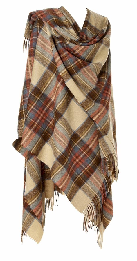 British Made Highland Tweeds by Bronte Lambswool Tartan Scarf