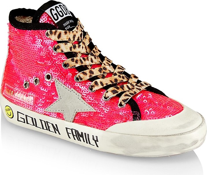 Golden Goose Little Girl's & Girl's Francy Penstar Sequin High-Top Sneakers  - ShopStyle