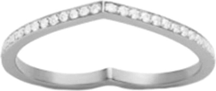 Repossi White Gold Antifer Pave Diamond Heart Ring