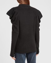 Thumbnail for your product : Express Puff Sleeve Mock Neck Sweater