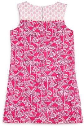 Vineyard Vines Girls' Flamingo-Print Shift Dress
