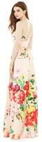 Thumbnail for your product : Alfred Sung Watercolor Floral Strapless Sateen A-Line Gown