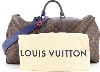 Louis Vuitton Keepall Bandouliere 55 Monogram Taiga Outdoor Weekend Travel  Bag