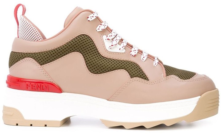 color block platform sneakers