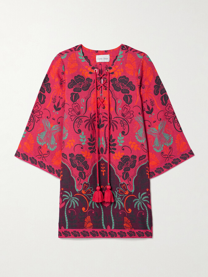 Cara Cara Jaipur Printed Linen Tunic - Pink