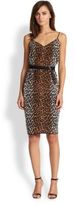 Thumbnail for your product : Elizabeth and James Alix Cheetah-Print Silk Belted Dress