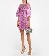 Thumbnail for your product : Dolce & Gabbana Laminated lace minidress