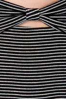Thumbnail for your product : Moon Collection Near and Noir White and Black Striped Top