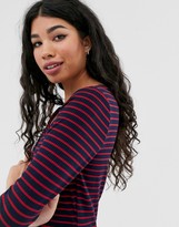 Thumbnail for your product : Brave Soul tippi stripe dress in rib
