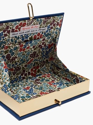 Olympia Le-Tan Gone With The Wind Embroidered Book Clutch - Blue Multi
