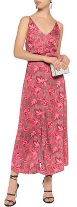Zimmermann Pleated Floral-Print Crepe Midi Dress