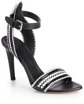 Thumbnail for your product : Proenza Schouler Leather Woven Ankle-Strap Sandals